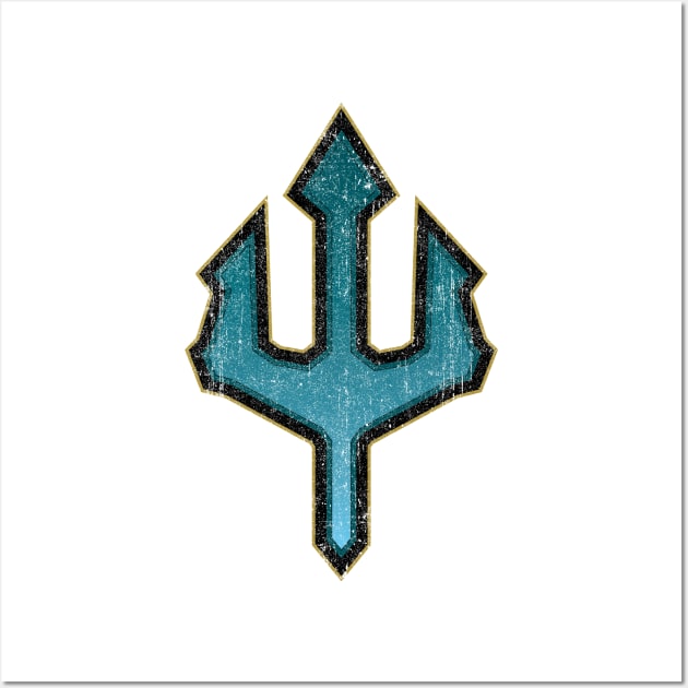 Poseidon Symbol (Variant) Wall Art by huckblade